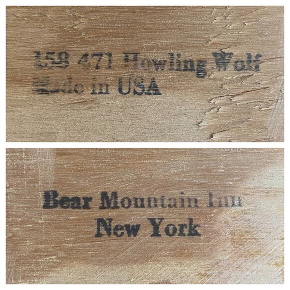 Vintage Howling Wolf Art Print On Wood Plaque Shiny Mystical Wall Cabin Decor - Picture 4 of 9